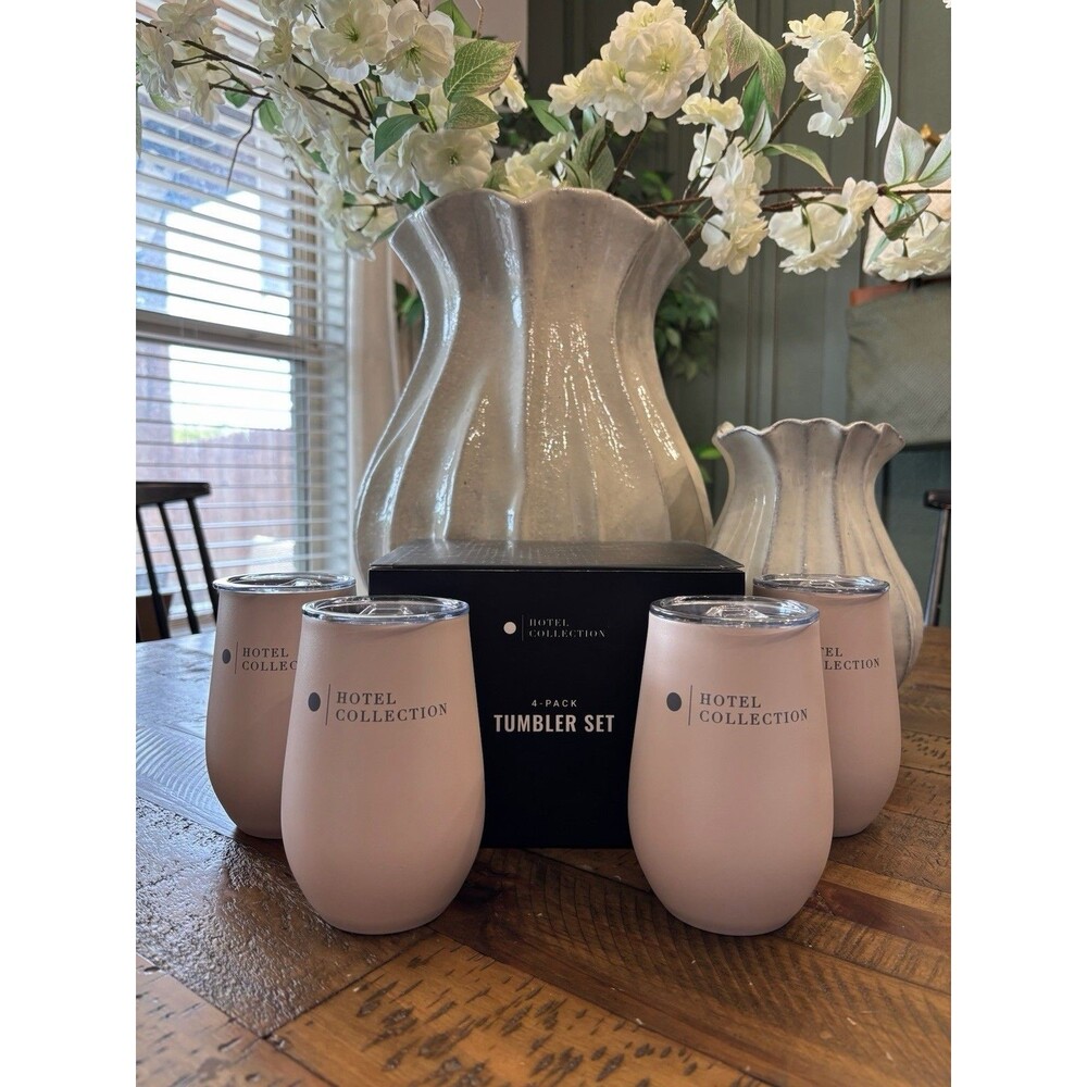 Hotel Collection Insulated Wine Tumbler Set 4-Pack Nude Stainless Steel  $89.95